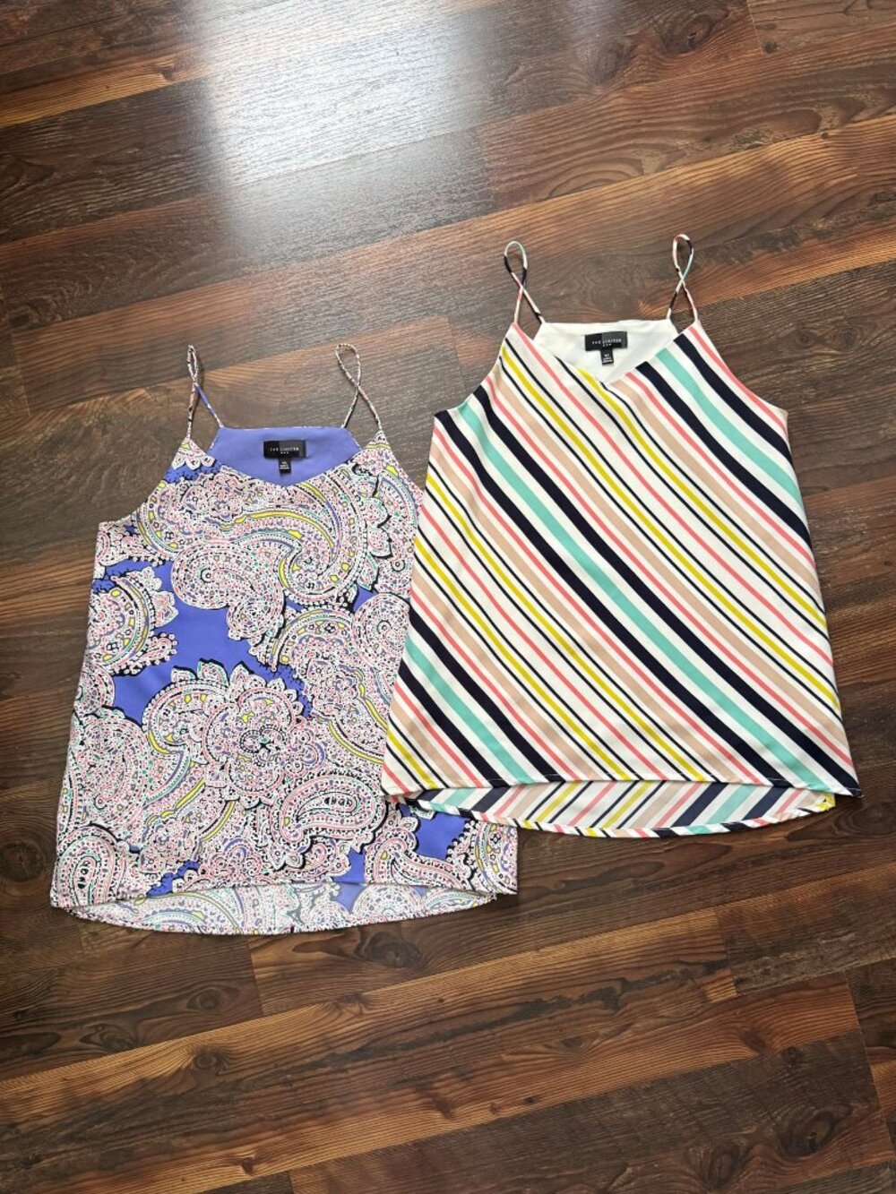 The Limited "Striped Swing" & "Blue Paisley" Camisole Tops